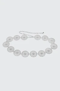 Ceinture en chaîne à médaillons