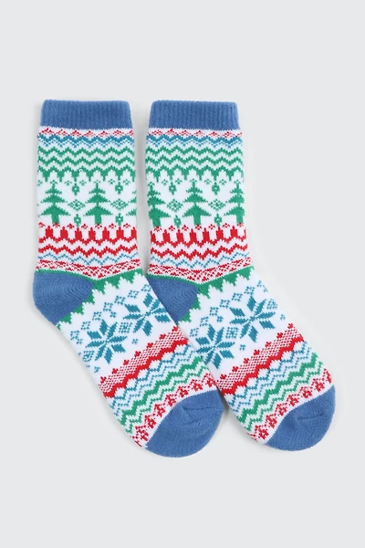 Ardene Fair Isle Cozy Socks | Polyester/Spandex