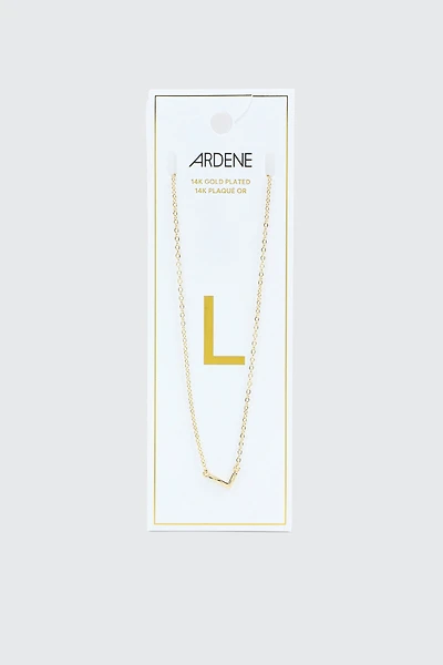 Ardene 14K Gold Plated Initial L Necklace