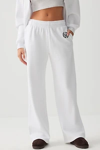 Pantalon de jogging jambe large à broderie