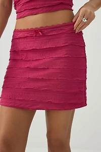 Minijupe tube à  volants