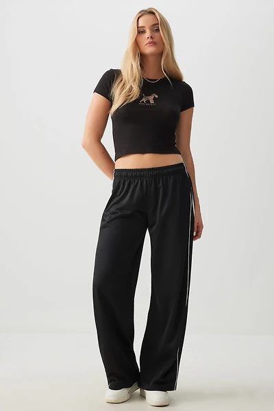Ardene Scuba Track Pants in | Size | Polyester/Spandex