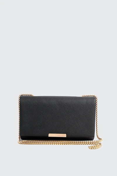 Ardene Rectangular Evening Bag in Gold | Faux Leather/Polyester