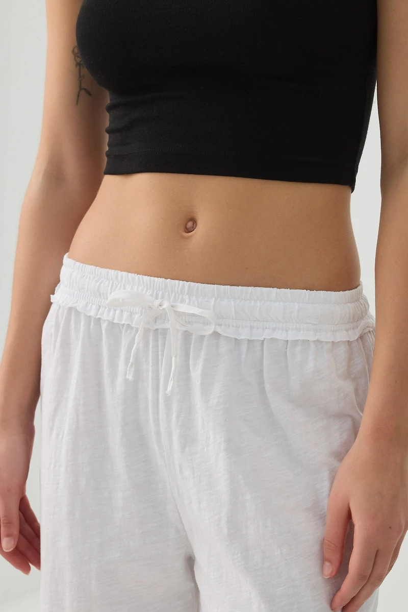 Pantalon à jambe large en jersey