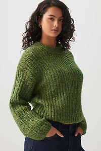 Ardene Chunky Rib Crew Neck Sweater in | Size | Polyester