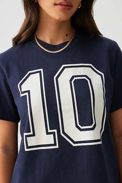Ardene Short Graphic T-Shirt in Dark | Size | 100% Cotton