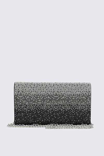 Ardene Ombre Rhinestone Clutch in Black | Polyester
