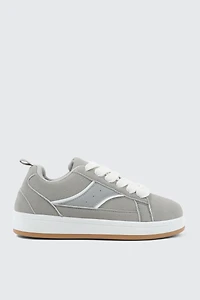 Ardene Faux Suede Sneakers in Grey | Size