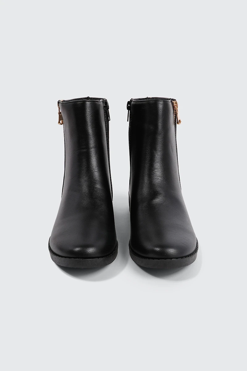 Bottillons en faux cuir