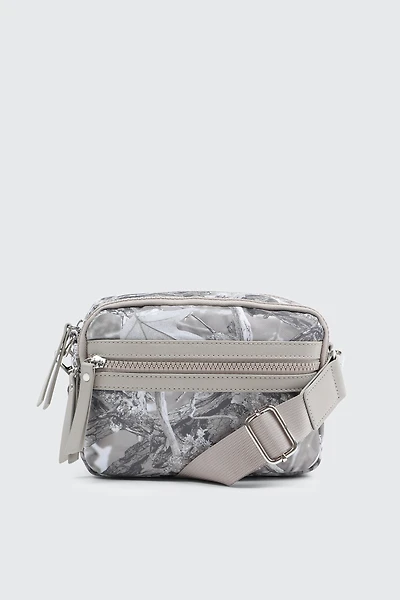 Ardene Nylon Fanny Pack with Multiple Pockets in Grey | Polyester/Nylon