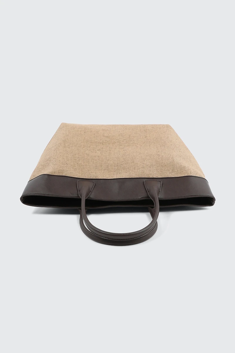 Sac fourre-tout effet paille