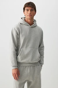 Ardene Man Solid Hoodie For Men in Grey | Size | Polyester/Cotton | Fleece-Lined