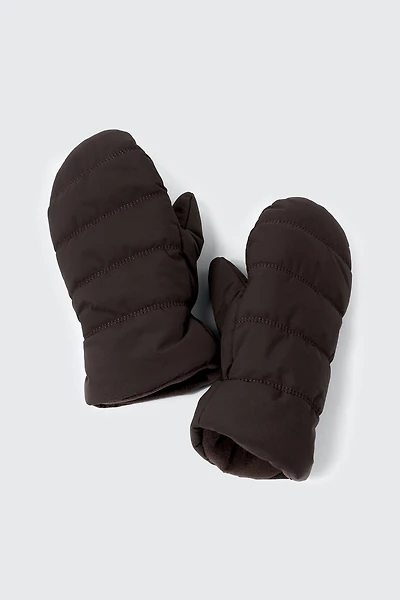 Ardene The Puff Mittens in Chestnut | Polyester