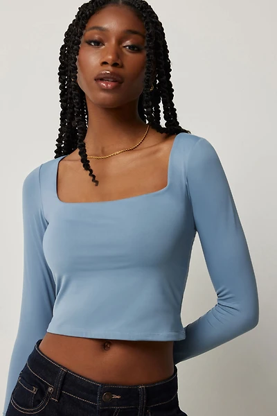 Ardene Contour Long Sleeve T-Shirt in | Size | Elastane/Polyamide
