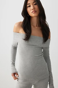 Haut à épaules dénudées très extensible