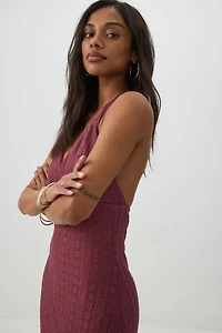 Robe maxi licou en dentelle