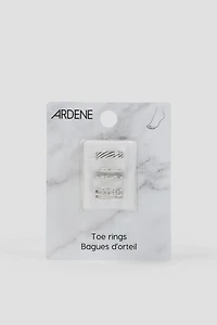 Ardene 3-Pack Twist Toe Rings in Silver