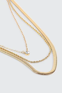 Collier à 3 chaînes variées