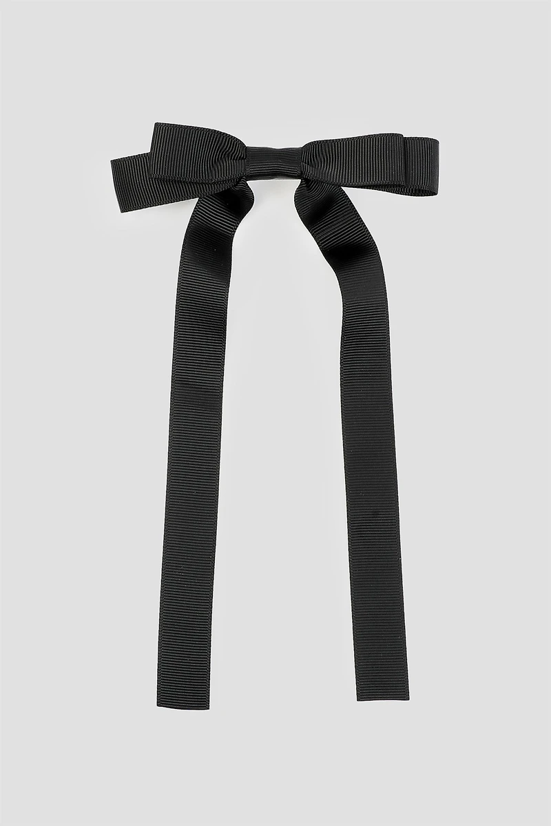 Ardene Ribbon Bow Clip in Black