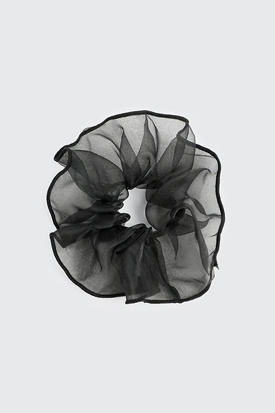 Ardene Tulle Scrunchie in Black | Polyester
