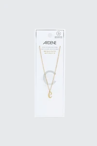 Collier initiale C plaqué or 14K