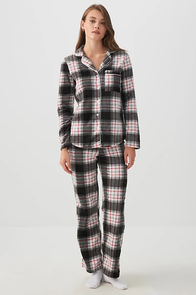 Ardene SNUGSOFT Classic PJ Set in | Size | Polyester | Eco-Conscious
