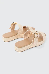 Sandales raphia plateforme