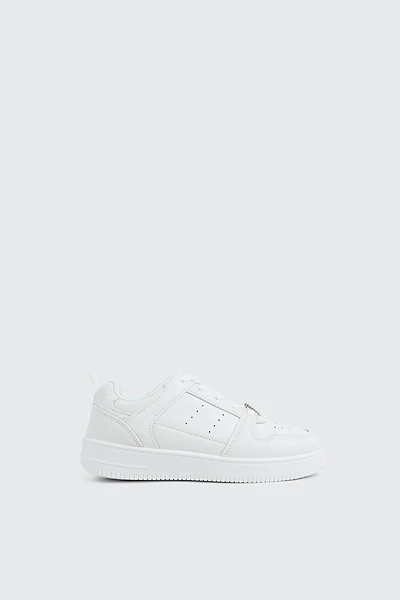 Ardene Kids Basketball Sneakers with Charm Detail in White | Size