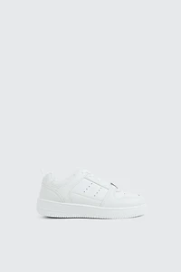 Ardene Kids Basketball Sneakers with Charm Detail in White | Size