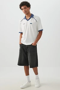 Ardene Man Baggy Denim Shorts For Men in Black | Size | 100% Cotton