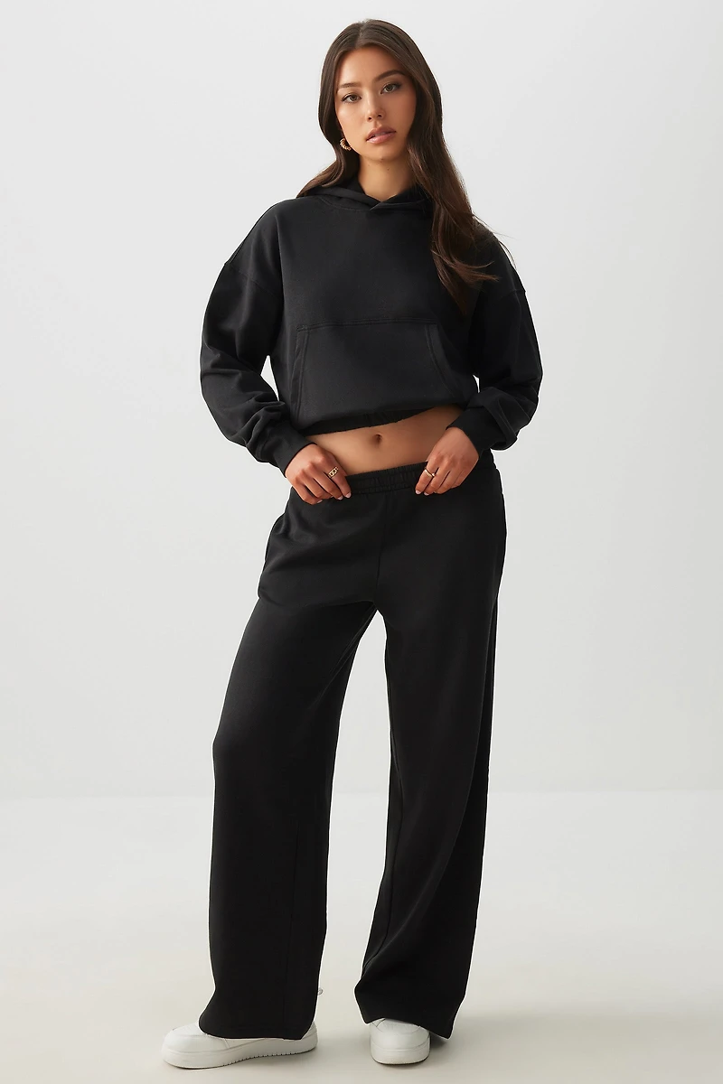Ardene Wide Leg Sweatpants in | Size | Polyester/Cotton | Fleece-Lined