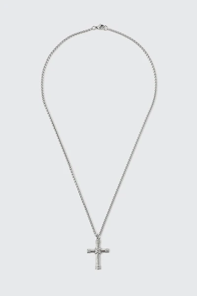 Ardene Man Stainless Steel Cross Necklace For Men in Silver