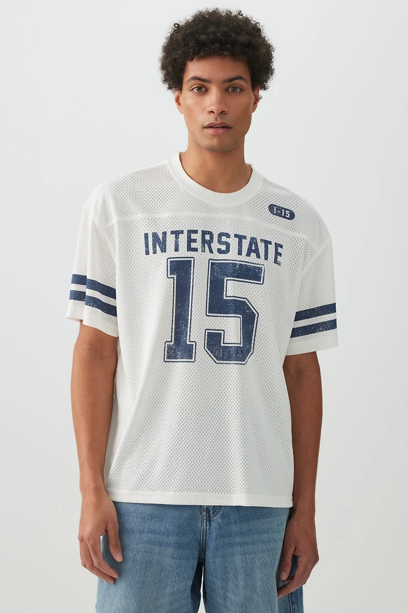 T-shirt sport carré en maille