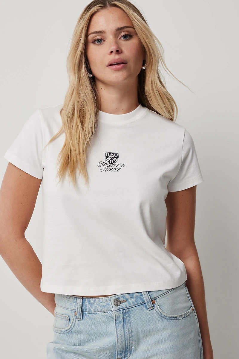 T-shirt court graphique