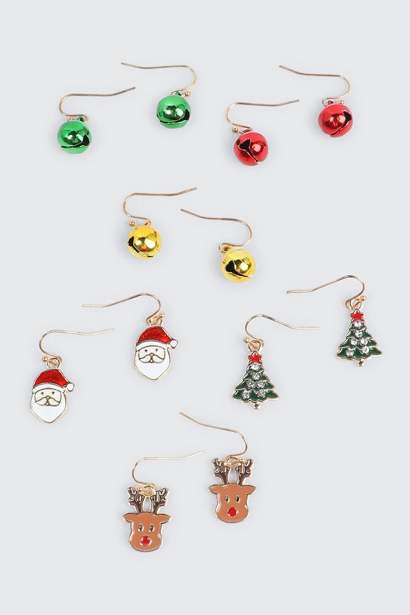 Ardene 6-Pack Holiday Earrings | Stainless Steel