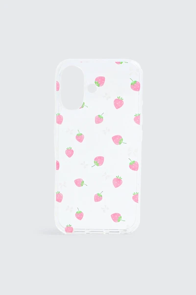 Étui de téléphone modèle iPhone 16 Fraise