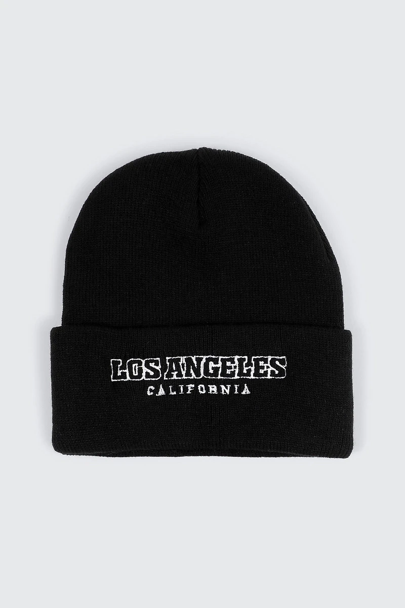 Ardene Los Angeles Beanie in Black | 100% Acrylic