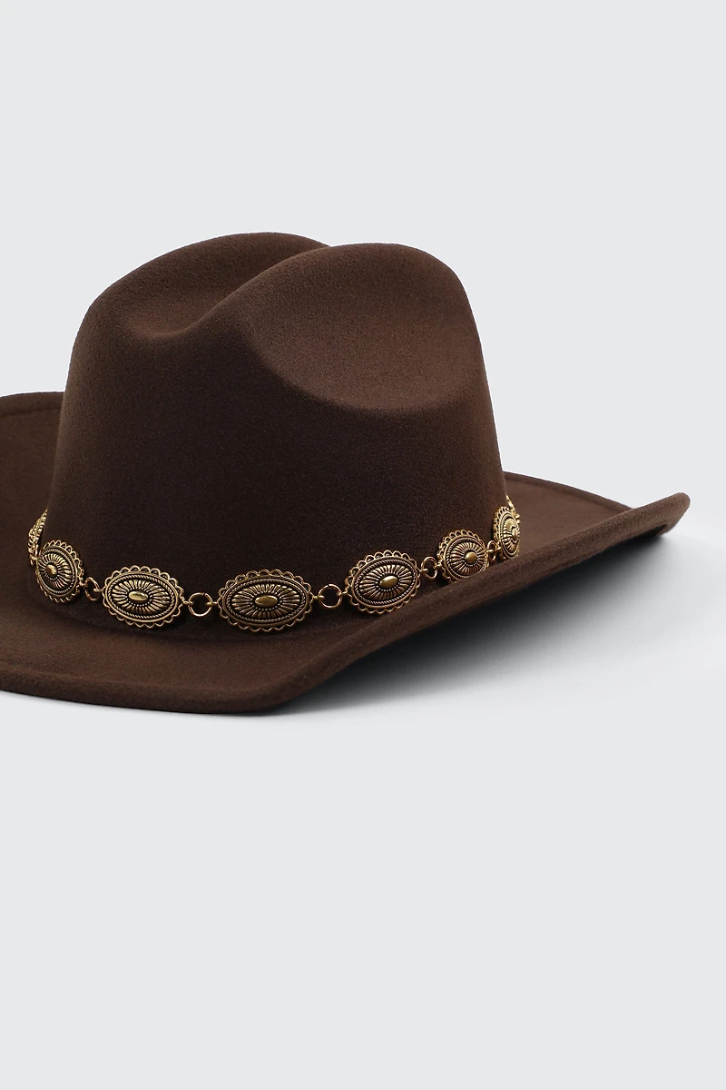 Chapeau de cowboy à médaillons