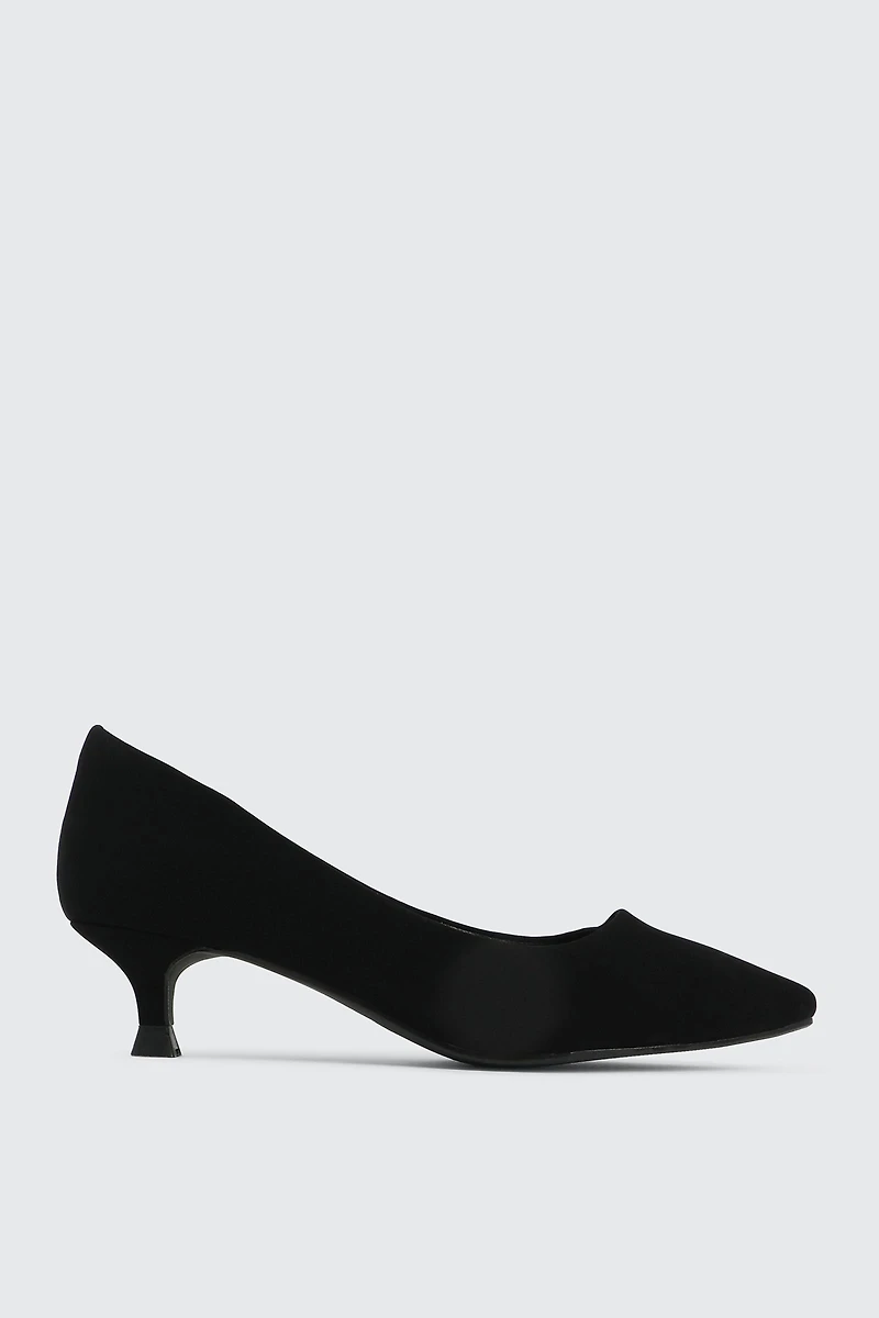 Ardene Kitten Heel Pumps in Black | Size | Eco-Conscious
