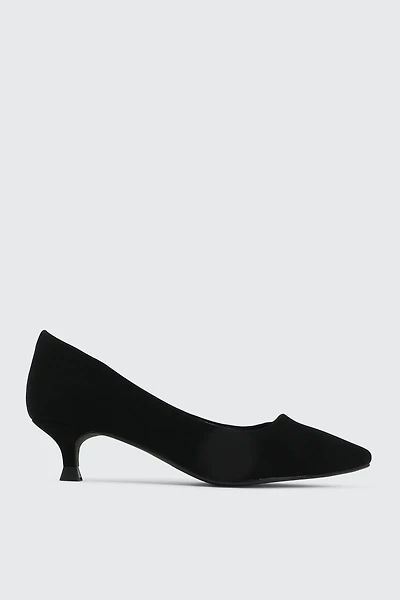 Ardene Kitten Heel Pumps in Black | Size | Eco-Conscious