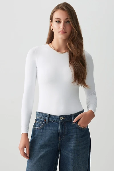 Ardene Contour Long Sleeve Bodysuit in | Size | Nylon/Elastane