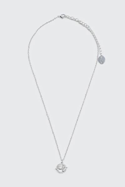 Ardene Saturn Necklace in Silver