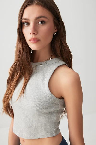 Ardene Basic Rib Wide Binding Tank Top in | Size | Cotton/Elastane | Eco-Conscious