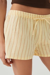 Short à taille mi-haute tissé