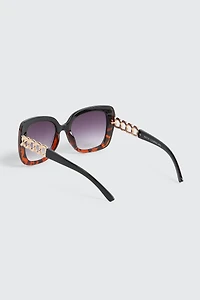 Lunettes de soleil ovales surdimensionnées