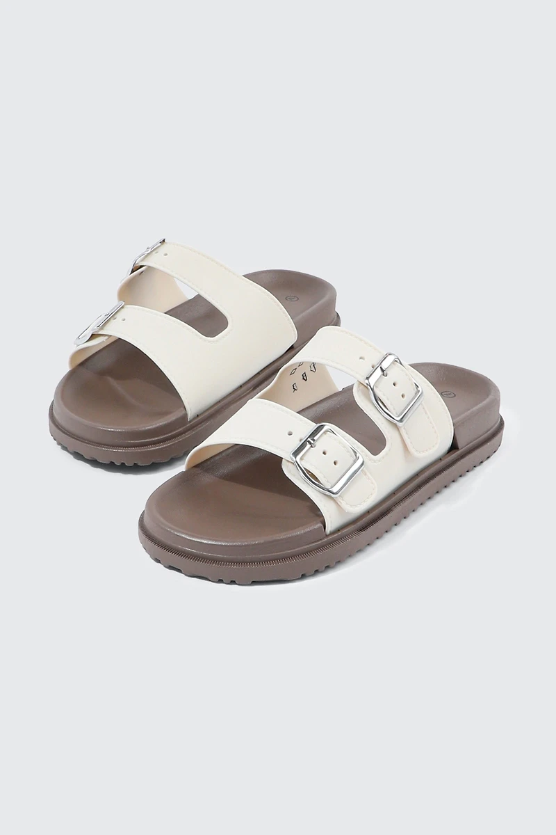 Sandales à enfiler brides doubles