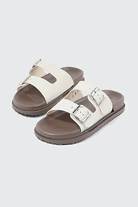 Sandales à enfiler brides doubles