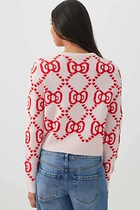 Chandail de Noël farfelu écourté Hello Kitty