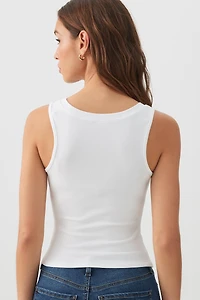 Camisole froncée à encolure dégagée