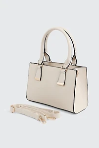 Petit sac à main structuré en faux cuir